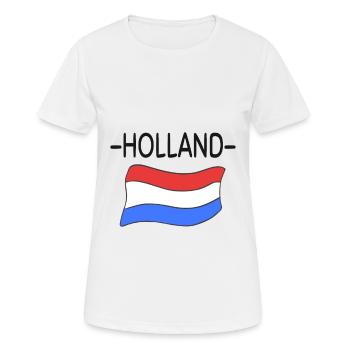 Holland - Frauen T-Shirt atmungsaktiv - Weiß - Vorne - AI Model Female 172 dark (172cm)