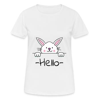 Rabbit - Women's Breathable T-Shirt - white - Front - AI Model Female 172 dark (172cm)