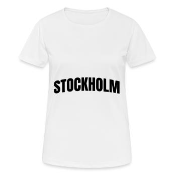 Stockholm - Frauen T-Shirt atmungsaktiv - Weiß - Vorne - AI Model Female 172 dark (172cm)