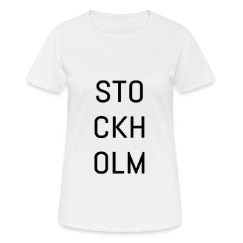 Stockholm - Frauen T-Shirt atmungsaktiv - Weiß - Vorne - AI Model Female 172 dark (172cm)