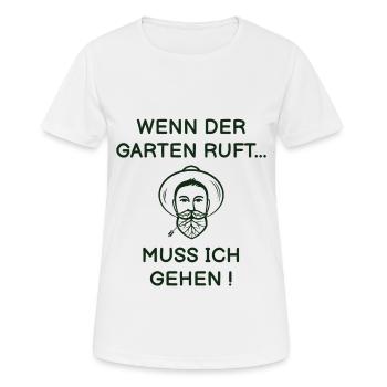 Garten - Frauen T-Shirt atmungsaktiv - Weiß - Vorne - AI Model Female 172 dark (172cm)