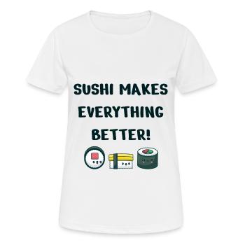 Sushi - T-shirt respirant Femme - blanc - Devant - AI Model Female 172 dark (172cm)