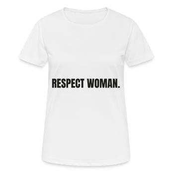 féminisme - T-shirt respirant Femme - blanc - Devant - AI Model Female 172 dark (172cm)