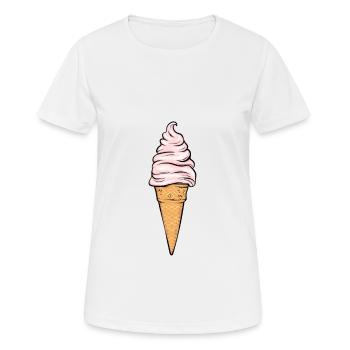 la glace - T-shirt respirant Femme - blanc - Devant - AI Model Female 172 dark (172cm)