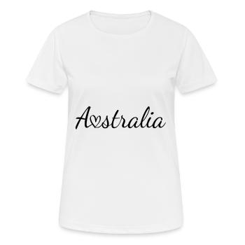 Australie - T-shirt respirant Femme - blanc - Devant - AI Model Female 172 dark (172cm)