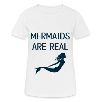 Les sirènes - T-shirt respirant Femme - blanc - Devant - AI Model Female 172 dark (172cm)