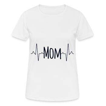 Mom mom - Women's Breathable T-Shirt - white - Front - AI Model Female 172 dark (172cm)