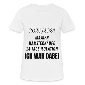 Corona - Frauen T-Shirt atmungsaktiv - Weiß - Vorne - AI Model Female 172 dark (172cm)