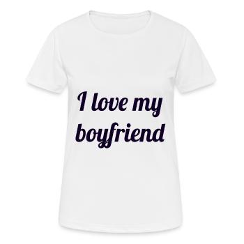 copine girlfriend - T-shirt respirant Femme - blanc - Devant - AI Model Female 172 dark (172cm)