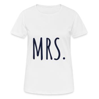 Mr. und Mrs. - Frauen T-Shirt atmungsaktiv - Weiß - Vorne - AI Model Female 172 dark (172cm)