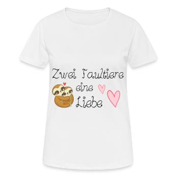 verliebte Faultiere - Frauen T-Shirt atmungsaktiv - Weiß - Vorne - AI Model Female 172 dark (172cm)