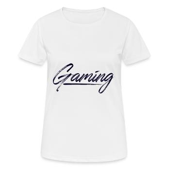 Gaming - Frauen T-Shirt atmungsaktiv - Weiß - Vorne - AI Model Female 172 dark (172cm)