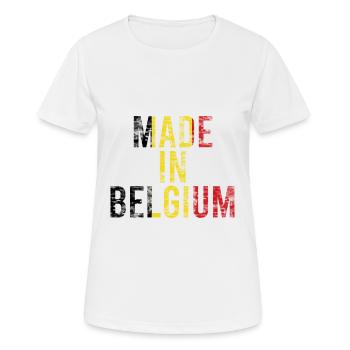 Belgium - Women's Breathable T-Shirt - white - Front - AI Model Female 172 dark (172cm)