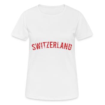 Suisse - T-shirt respirant Femme - blanc - Devant - AI Model Female 172 dark (172cm)