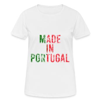 Portugal - Frauen T-Shirt atmungsaktiv - Weiß - Vorne - AI Model Female 172 dark (172cm)