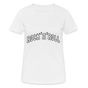 Rock and Roll - T-shirt respirant Femme - blanc - Devant - AI Model Female 172 dark (172cm)