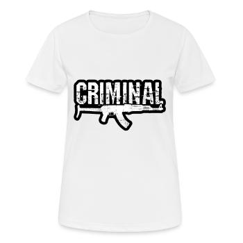 Criminal - Frauen T-Shirt atmungsaktiv - Weiß - Vorne - AI Model Female 172 dark (172cm)