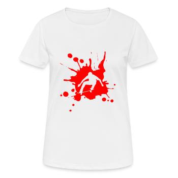 skaten skater Silhouette - Frauen T-Shirt atmungsaktiv - Weiß - Vorne - AI Model Female 172 dark (172cm)