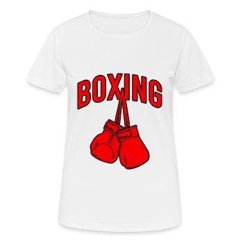 Boxe - T-shirt respirant Femme - blanc - Devant - AI Model Female 172 dark (172cm)