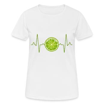 Lime Heartbeat - Women's Breathable T-Shirt - white - Front - AI Model Female 172 dark (172cm)
