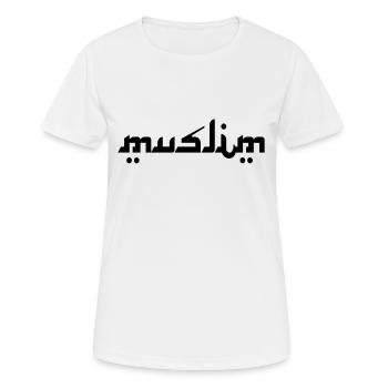 Muslim Moslem - Frauen T-Shirt atmungsaktiv - Weiß - Vorne - AI Model Female 172 dark (172cm)