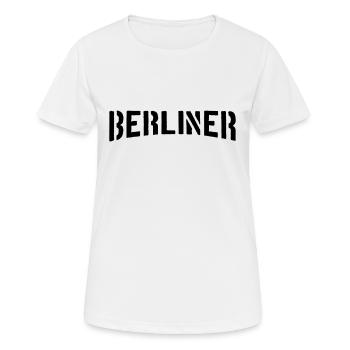 Berlin Berliner - Frauen T-Shirt atmungsaktiv - Weiß - Vorne - AI Model Female 172 dark (172cm)