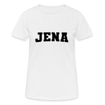 Jena - Frauen T-Shirt atmungsaktiv - Weiß - Vorne - AI Model Female 172 dark (172cm)