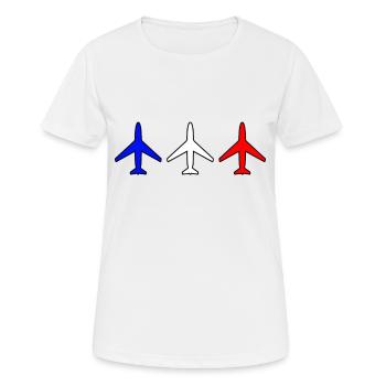 Avions Avions - T-shirt respirant Femme - blanc - Devant - AI Model Female 172 dark (172cm)