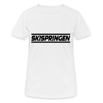 Skispringen - Frauen T-Shirt atmungsaktiv - Weiß - Vorne - AI Model Female 172 dark (172cm)