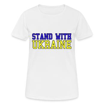 Ukraine Solidarité - T-shirt respirant Femme - blanc - Devant - AI Model Female 172 dark (172cm)