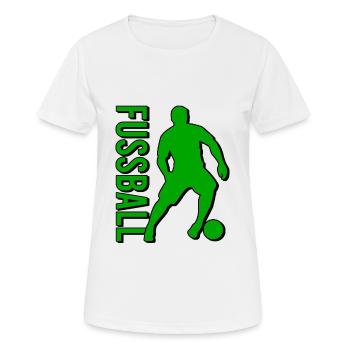 Fußball Fussball - Frauen T-Shirt atmungsaktiv - Weiß - Vorne - AI Model Female 172 dark (172cm)