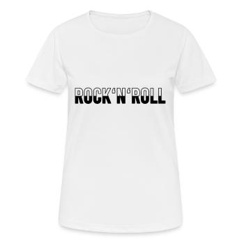 Rock n Roll - T-shirt respirant Femme - blanc - Devant - AI Model Female 172 dark (172cm)