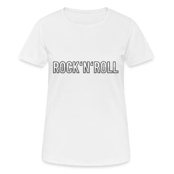 Rock n Roll - Frauen T-Shirt atmungsaktiv - Weiß - Vorne - AI Model Female 172 dark (172cm)