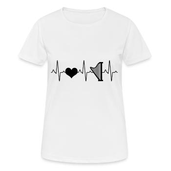Instrument de harpe - T-shirt respirant Femme - blanc - Devant - AI Model Female 172 dark (172cm)