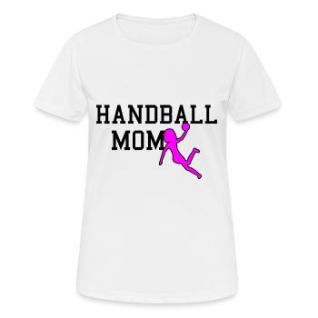 handball mom - Frauen T-Shirt atmungsaktiv - Weiß - Vorne - AI Model Female 172 dark (172cm)