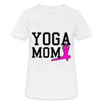 yoga mom - Frauen T-Shirt atmungsaktiv - Weiß - Vorne - AI Model Female 172 dark (172cm)