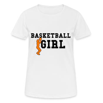 basketball girl - Women's Breathable T-Shirt - white - Front - AI Model Female 172 dark (172cm)