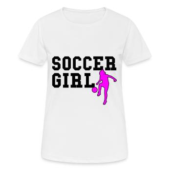soccer girl - Women's Breathable T-Shirt - white - Front - AI Model Female 172 dark (172cm)