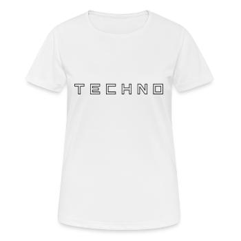 Techno - Women's Breathable T-Shirt - white - Front - AI Model Female 172 dark (172cm)