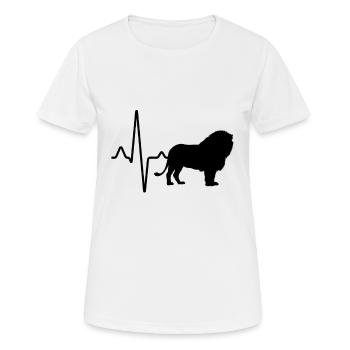 Leo Heartbeat - T-shirt respirant Femme - blanc - Devant - AI Model Female 172 dark (172cm)