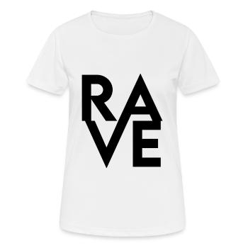 Rave Raver - T-shirt respirant Femme - blanc - Devant - AI Model Female 172 dark (172cm)