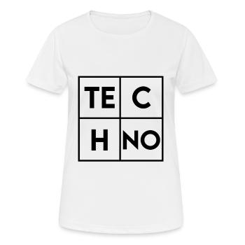 Techno - Women's Breathable T-Shirt - white - Front - AI Model Female 172 dark (172cm)