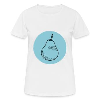 Poire - T-shirt respirant Femme - blanc - Devant - AI Model Female 172 dark (172cm)