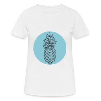 Ananas - T-shirt respirant Femme - blanc - Devant - AI Model Female 172 dark (172cm)