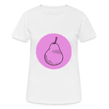Poire - T-shirt respirant Femme - blanc - Devant - AI Model Female 172 dark (172cm)