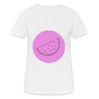 Wassermelone - Frauen T-Shirt atmungsaktiv - Weiß - Vorne - AI Model Female 172 dark (172cm)