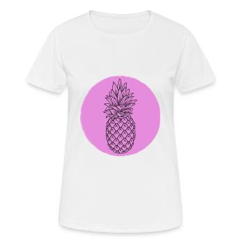 Ananas - T-shirt respirant Femme - blanc - Devant - AI Model Female 172 dark (172cm)