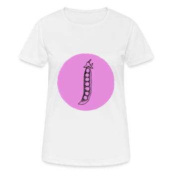 Erbsen - Frauen T-Shirt atmungsaktiv - Weiß - Vorne - AI Model Female 172 dark (172cm)