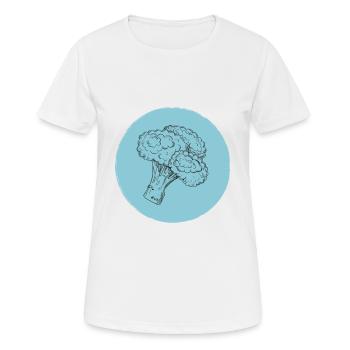 Brocoli - T-shirt respirant Femme - blanc - Devant - AI Model Female 172 dark (172cm)