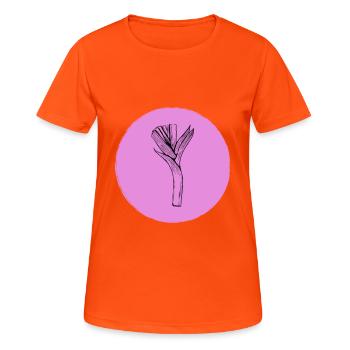 Leek - Women's Breathable T-Shirt - neon orange - Front - AI Model Female 172 dark (172cm)